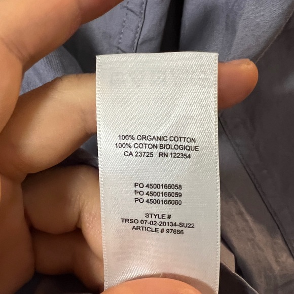 Aritzia wilfred purple slate weekend poplin shirt size xxs xxsmall worn once - Picture 5 of 12
